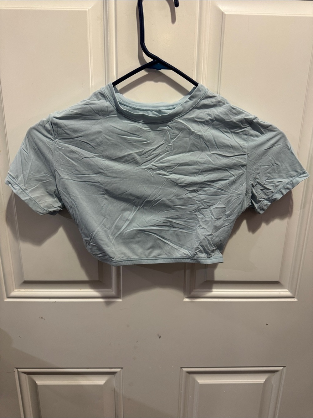 Skims Fits Everybody Seamless Short-Sleeve Crop Top Crewneck Form Hugging Sz S